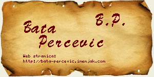 Bata Perčević vizit kartica